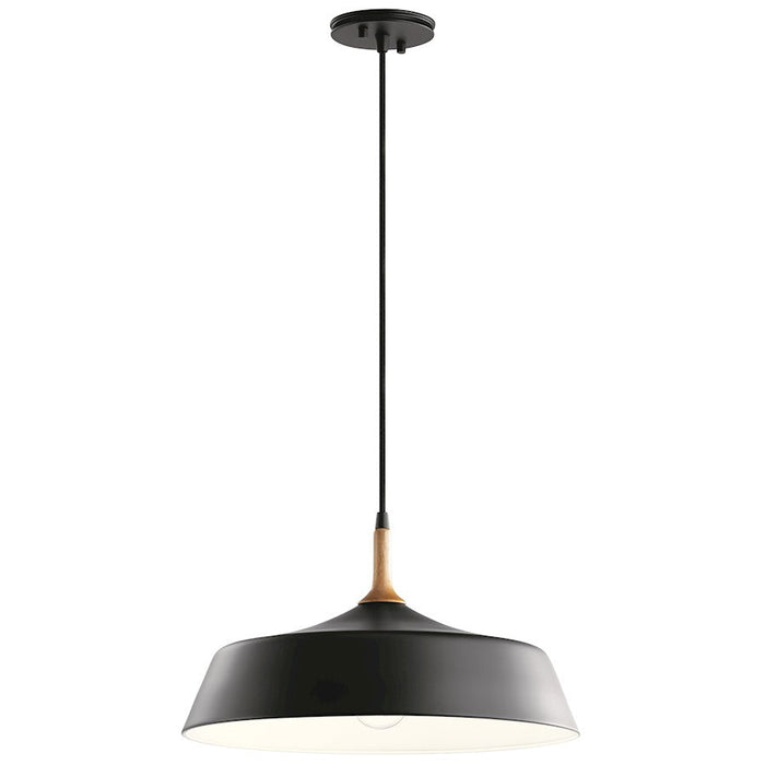 Kichler Danika 1 Light Pendant, Black - 43683BK