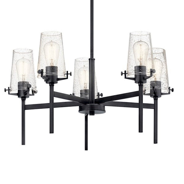 Kichler Alton Chandelier, Black/Seeded