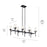 Kichler Alton 8 Light Linear Chandelier, Black/Clear Seeded