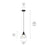 Kichler Avery 1 Light Mini Pendant, Black/Clear Seeded