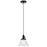 Kichler Avery 9" 1 Light Cone Mini Pendant, Black/Clear Seeded - 43851BK