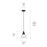 Kichler Avery 1 Light Mini Pendant, Black/Clear Seeded