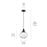 Kichler Avery 1 Light Mini Pendant, Black/Clear Seeded