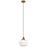 Kichler Avery 9.75" 1 Light Mini Pendant, Natural Brass - 43852NBR