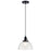 Kichler Avery 9.5" 1 Light Goblet Mini Pendant, Black/Clear Seeded - 43853BK