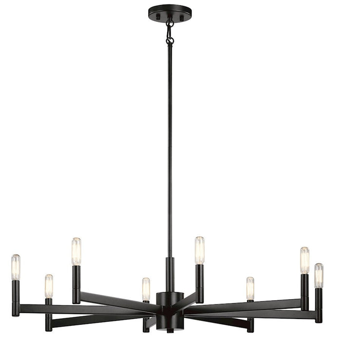 Kichler Erzo 8 Light Chandelier, Black - 43857BK