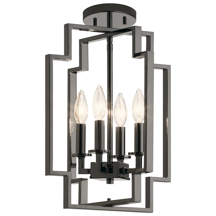 Kichler Downtown Deco 4 Light Pendant, Midnight Chrome