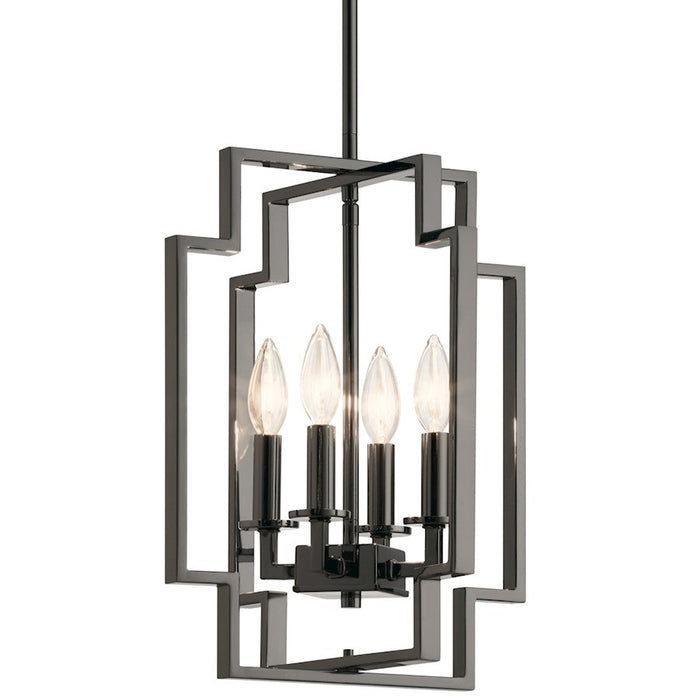 Kichler Downtown Deco 4 Light Pendant, Midnight Chrome