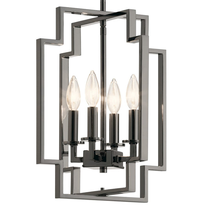 Kichler Downtown Deco 4 Light Pendant, Midnight Chrome