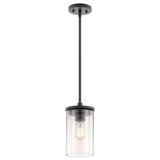 Kichler Crosby 1 Light Mini Pendant, Black - 43996BK