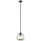 Kichler Tuscany 8.75" 1 Light Mini Pendant, Clear Seeded Glass, Black - 44058BK