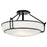 Kichler Alkire 4 Light Semi Flush Mount, Black/Satin Etched White - 44086BK