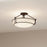 Kichler Alkire Semi Flush Mount, Black/Satin Etched White