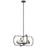 Kichler Downtown Deco 6 Light Chandelier/Semi Flush, Midnight Chrome - 44128MCH