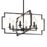 Kichler Downtown Deco 6 Light Chandelier/Semi Flush, Midnight Chrome