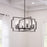 Kichler Downtown Deco 6 Light Chandelier/Semi Flush, Midnight Chrome