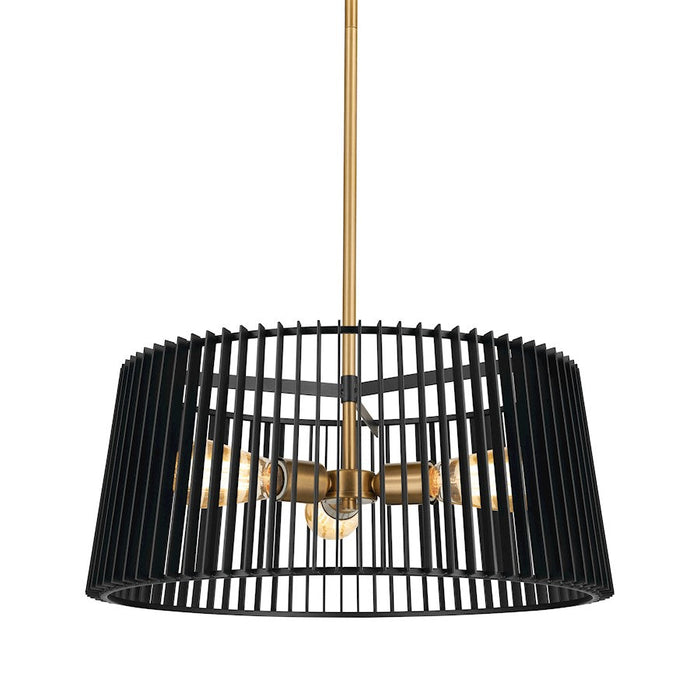 Kichler Linara Modern 3 Light Pendant, Black