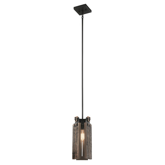 Kichler Ridgewood 14.25" 1 Light Mini Pendant, Textured Black - 44182BKT