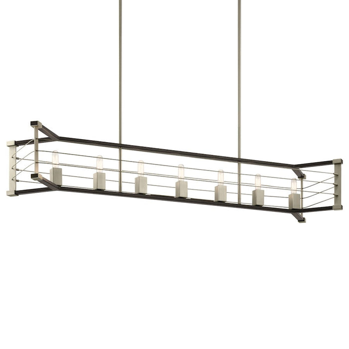 Kichler Lente Linear Chandelier, Midnight Oak