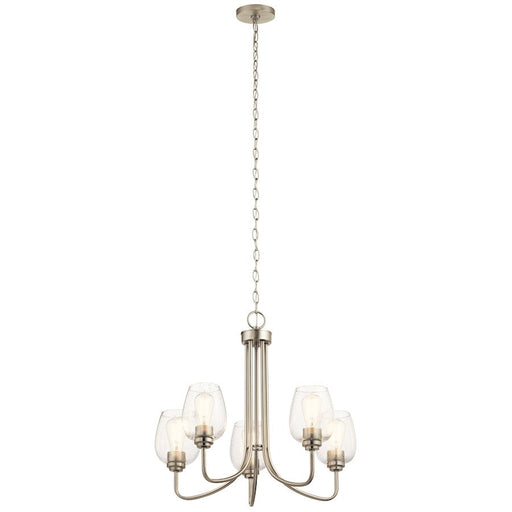 Kichler Valserrano 5 Light Chandelier, Brushed Nickel - 44377NICS