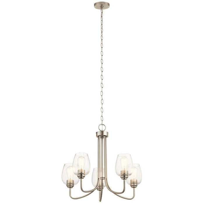 Kichler Valserrano 5 Light Chandelier, Brushed Nickel - 44377NICS