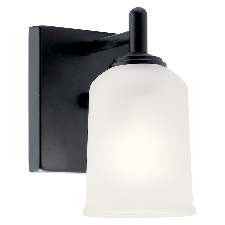 Kichler Shailene 1 Light Wall Sconce, Black/Satin Etched - 45572BK