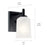 Kichler Shailene 1 Light Wall Sconce, Black/Satin Etched