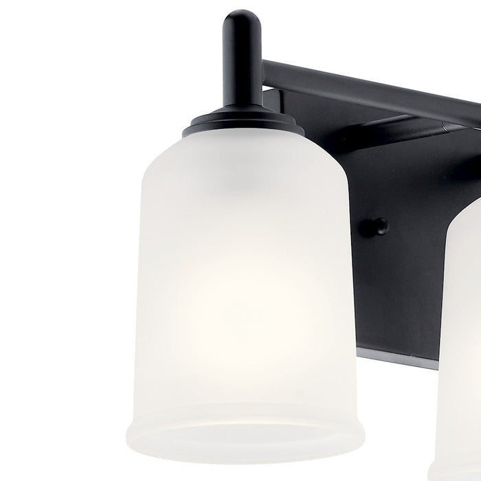 Kichler Shailene 3 Light Bath Light, Black/Satin Etched