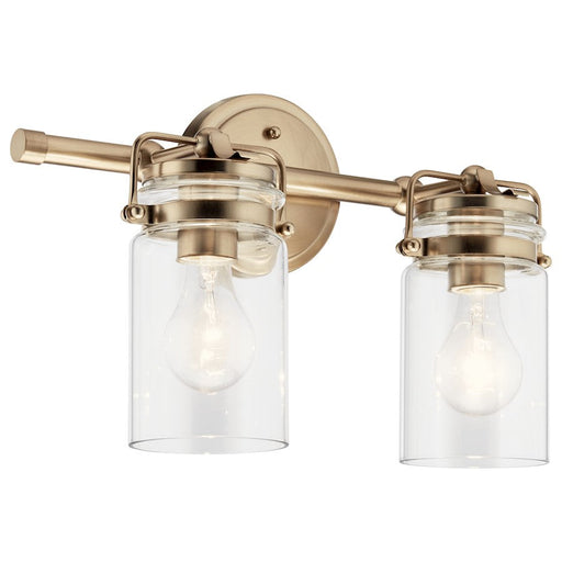 Kichler Brinley 2 Light Bath Light, Champagne Bronze/Clear - 45688CPZ