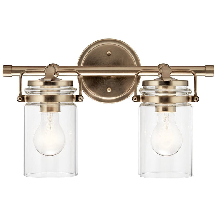 Kichler Brinley 2 Light Bath Light, Champagne Bronze/Clear