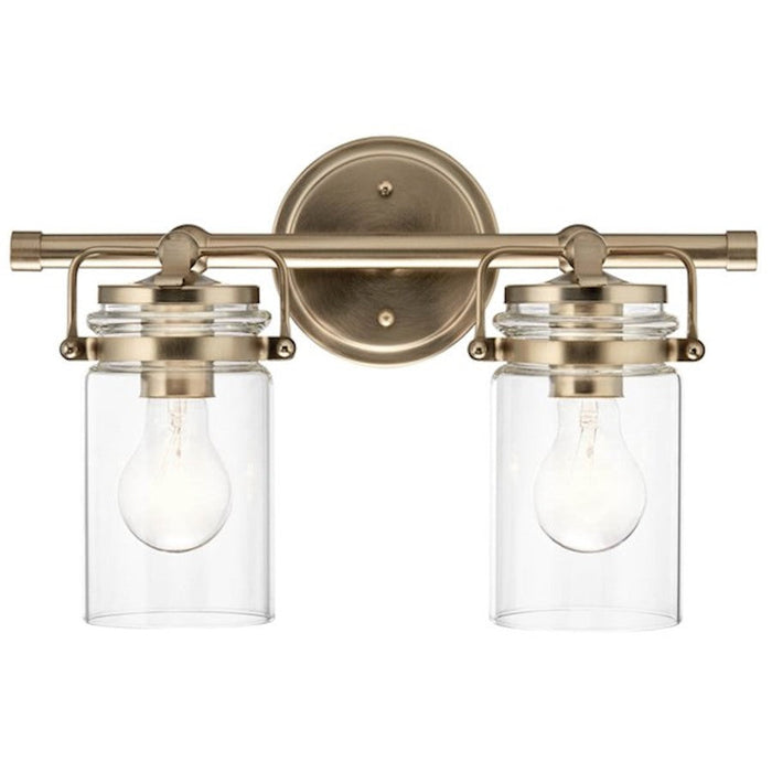 Kichler Brinley 2 Light Bath Light, Champagne Bronze/Clear