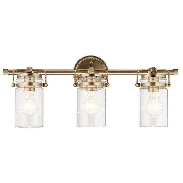 Kichler Brinley 3 Light Bath Light, Champagne Bronze/Clear