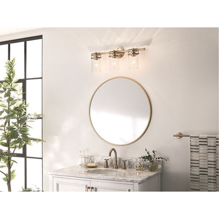 Kichler Brinley 3 Light Bath Light, Champagne Bronze/Clear