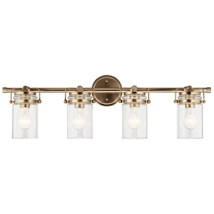 Kichler Brinley 4 Light Bath Light, Champagne Bronze/Clear