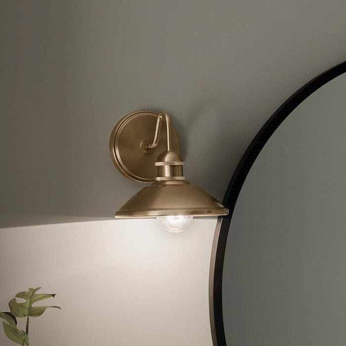 Kichler Clyde 1 Light Wall Sconce, Champagne Bronze