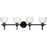 Kichler Avery 33.5" 4 Light Vanity Light, Black/Clear Seeded