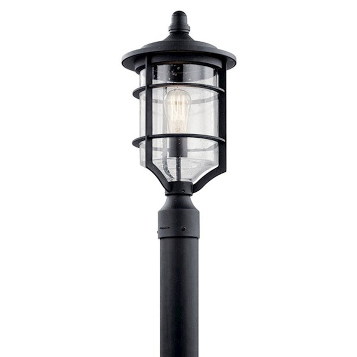 Kichler Royal Marine 1 Light Outdoor Post Light, Distressed Black - 49129DBK