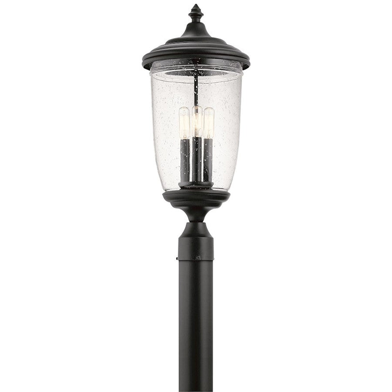Kichler Yorke 3 Light Outdoor Post Light, Textured Black - 49823BKT