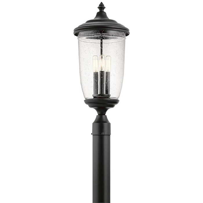 Kichler Yorke 3 Light Outdoor Post Light, Textured Black - 49823BKT