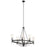 Kichler Krysia 6 Light Oval Chandelier, Black - 52010BK