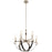 Kichler Artem 26" 6 Light Chandelier, Clear Glass Cylinders, Pewter - 52015CLP