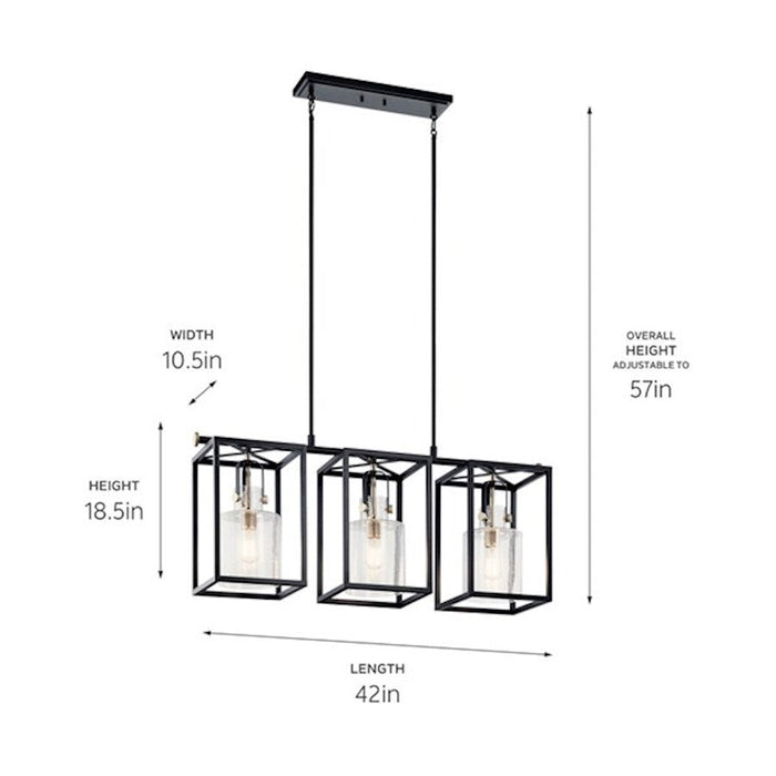 Kichler Kitner 3 Light Linear Chandelier