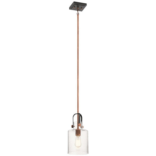 Kichler Kitner 7" 1 Light Pendant, Antique Copper - 52035ACO