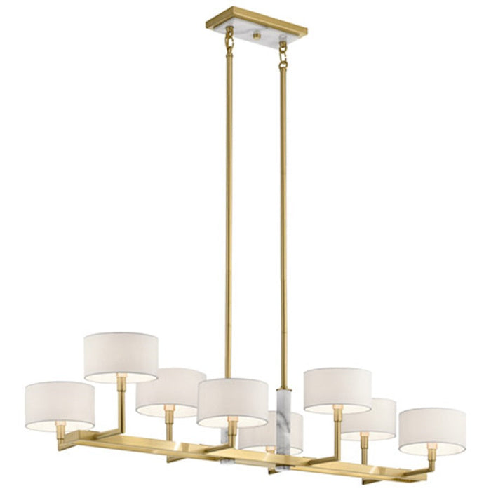 Kichler Laurent 46" 8 Light Linear Chandelier, Champagne Gold - 52054CG