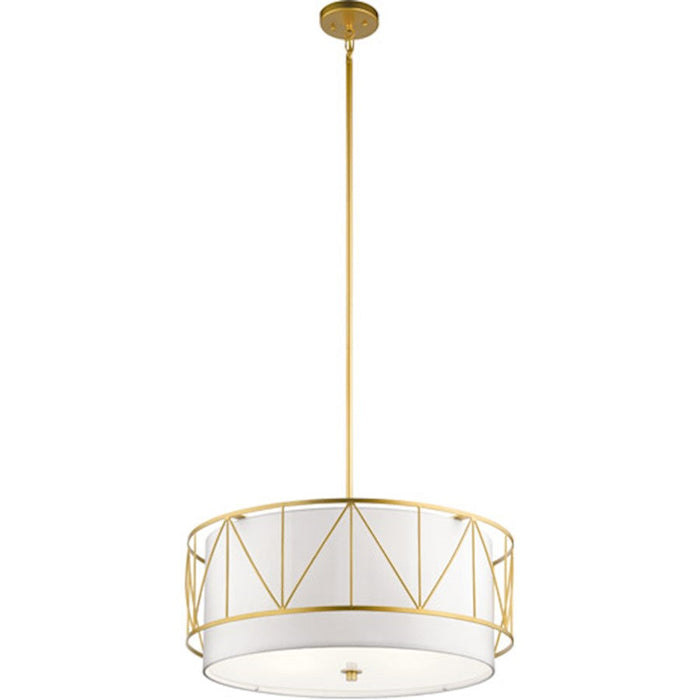 Kichler Birkleigh 11.5" 4 Light Pendant Classic, Satin Etched, Gold - 52072CLG