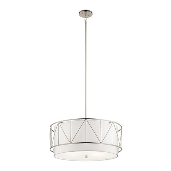 Kichler Birkleigh 11.5" 4 Light Pendant, Satin Etched, Satin Nickel - 52072SN