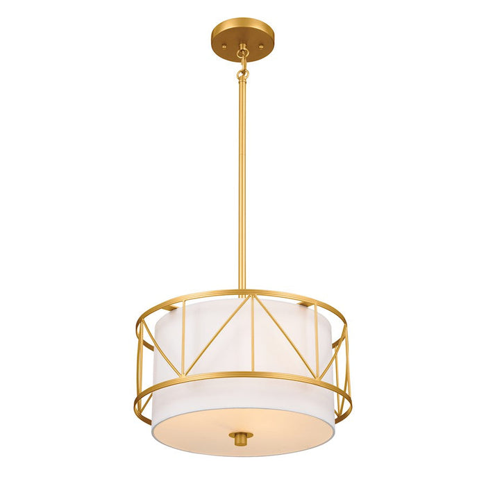 Kichler Birkleigh 3 Light 9" Pendant/Semi Flush Mount, Classic Gold - 52074CLG