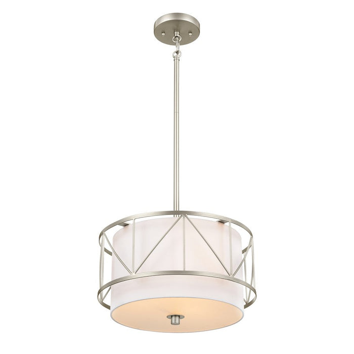 Kichler Birkleigh 3 Light 9" Pendant/Semi Flush Mount, Satin Nickel - 52074SN