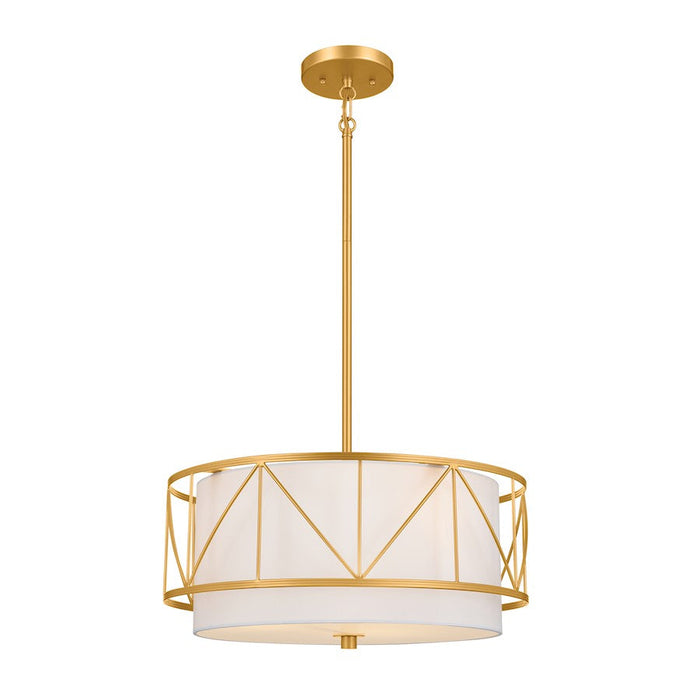 Kichler Birkleigh 3 Light 10" Pendant/Semi Flush Mount, Classic Gold - 52075CLG