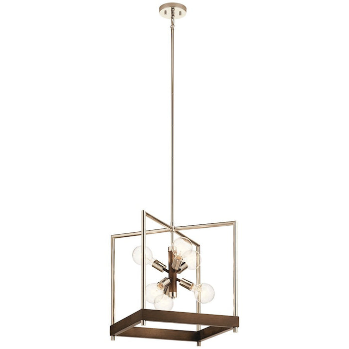 Kichler Tanis 6 Light Foyer Pendant, Auburn Stained - 52092AUB